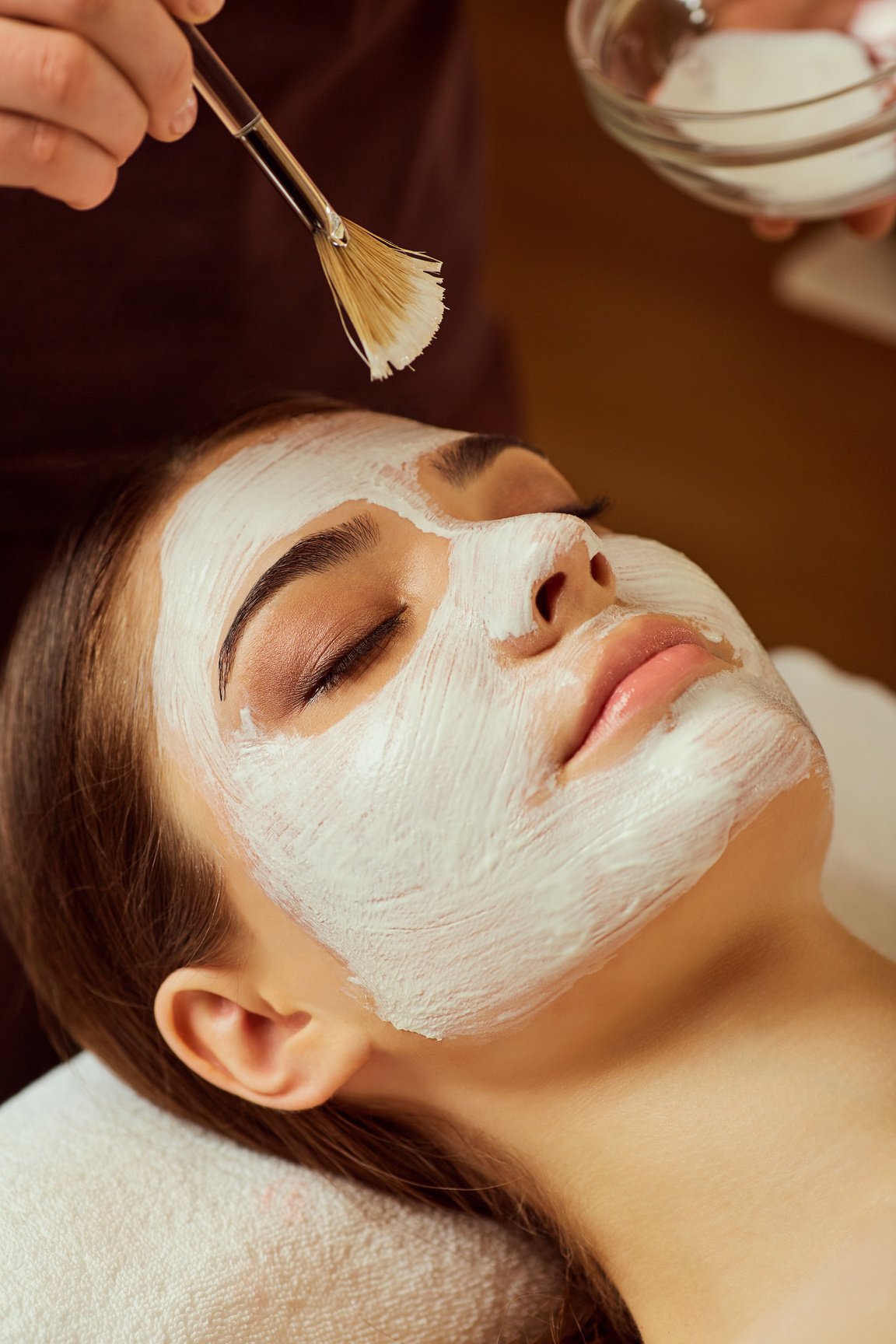 Woman Getting Facial Mask